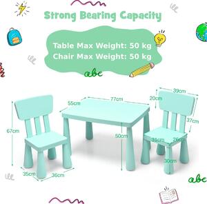 Costway Children's Multi Activity Table and Chair Set-Green
