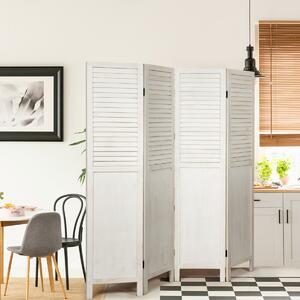 Costway 4 Panel Folding Room Divider for Home-White