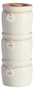 Hang Tag Stacking Canisters Cream Cream
