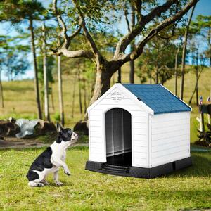 Costway Plastic Pet House with Air Vents and Elevated Floor-M