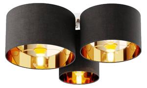 Lindby Laurenz ceiling lamp 3-bulb, grey and gold
