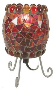 Näve Enya table lamp with glass mosaic red