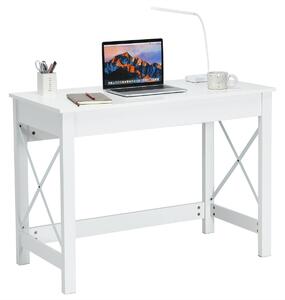 Costway Costway Modern Computer Desk with Sturdy X-shape Design-White