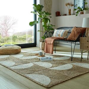 Curves Jute Rug Curves Jute Natural and White