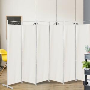 Costway 6-Panel Room Divider with Adjustable Foot Pads-White