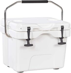 Costway Heavy Duty Portable Ice Chest with Cup Holders for Camping Travel -White