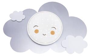 Starlight Smile LED wall light, cloud, silver