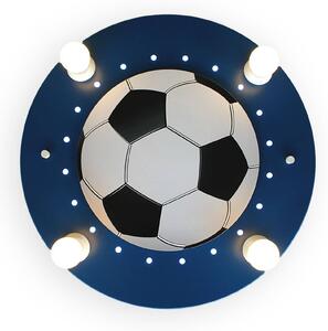 Football ceiling light, 4-bulb, dark blue/white
