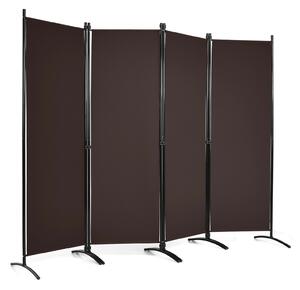 Costway 4 Panel Wall Privacy Screen Protector for Home-Coffee