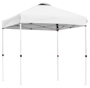 Costway Portable Pop up Gazebo with 4 Sandbags and Roller Bag-White