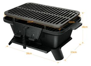 Costway Portable Charcoal Grill with Double-sided Grilling Net