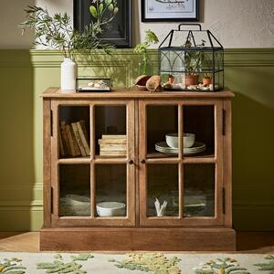 Small Glazed Display Cabinet brown