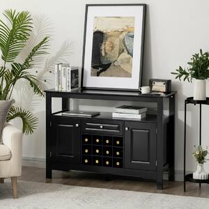 Costway Modern Sideboard with 12 Wine Rack for Dining Room-Black