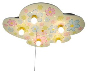 Colourful Flowers cloud-shaped ceiling lamp, LED