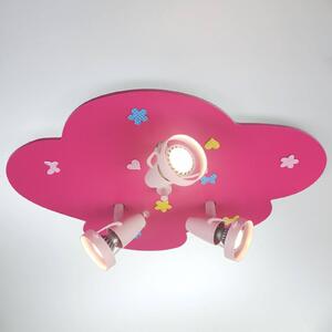 Little Cloud ceiling spotlight with floral pattern