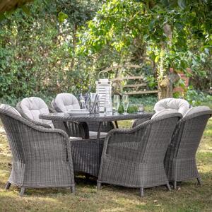 Granville Grey 6 Seater Oval Dining Set Grey