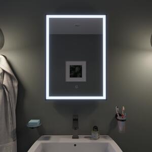 Burley Rectangle Framed LED Mirror, Black 50x70cm Black