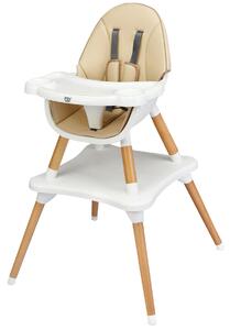 Costway 4 in 1 Baby High Chair Infant Feeding Seat-Sand Color