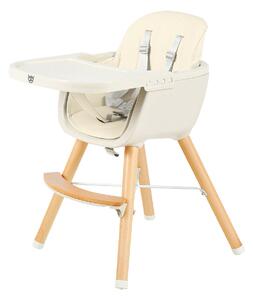 Costway 3 in 1 Adjustable and Detachable Infant High Chair-Beige