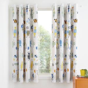 Catherine Lansfield Bugtastic Eyelet Curtains 168cm x 183cm (66" x 72") Yellow