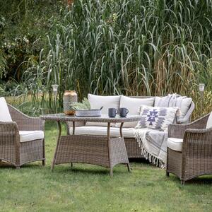 Granville Grey Round Country Sofa Dining Set Grey