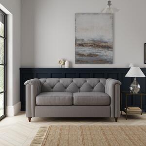 Chesterfield Soft Texture 2 Seater Sofa Grey