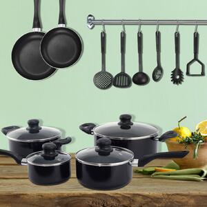 Costway 16 Piece Cookware and Non-stick Saucepan Set with Lids