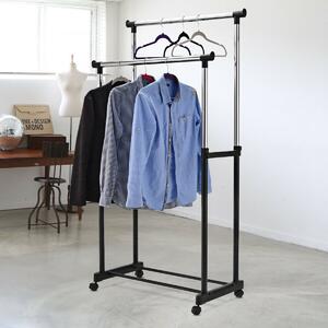 Costway Adjustable Double Rail Garment Rack