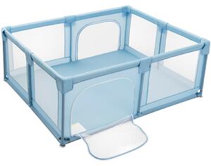Costway Baby Playpen Portable Activity Centre with Gate-Blue