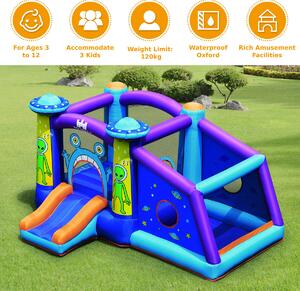 Costway Inflatable Bounce House Cartoon Castle with Water Slide