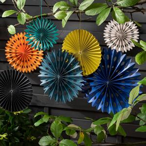 Elements 7 Assorted Craft Fans MultiColoured