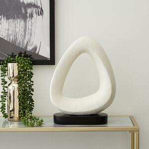 Curves Ornament on Stand 35cm White
