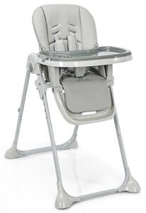 Costway Folding High Chair-Grey