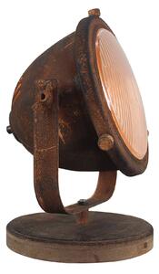 Woody table lamp, rusty brown