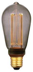 Rustic LED bulb E27 5 W 1,800 K 3-step dim, smoky