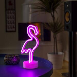 Flamingo LED decorative light, battery-powered