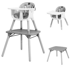 Costway Costway convertible Baby High Chair with 2-Position Removable Tray-Grey