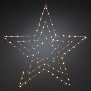 Silver Star LED decorative light 66 x 64 cm