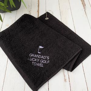 Grandad's Golf Towel Black