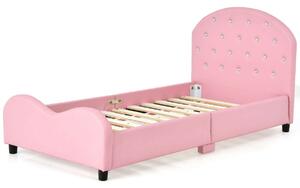 Costway 150cm Wooden Children Bed with Headboard and Footboard