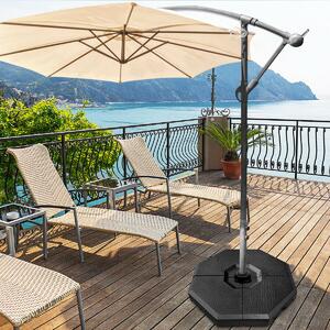 Costway 4 Pieces Parasol Base Weight Stand with Concave Handles