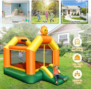 Costway Inflatable Bounce House with Slide and Basketball Rim