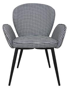 Arden Houndstooth Dining Chair Black and white