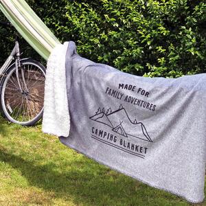 Family Camping Blanket Grey