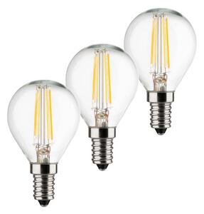 Golf ball LED bulb E14 4W 2,700K filament set of 3