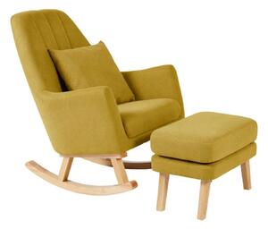 Ickle Bubba Eden Deluxe Nursery Chair and Stool - Ochre