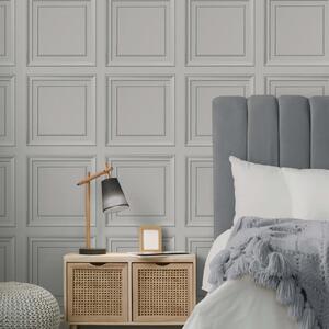 Square Panel Grey Wallpaper Grey
