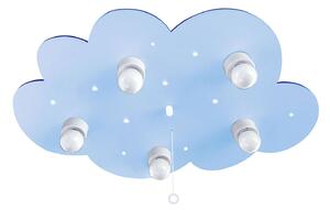 Cloud ceiling light, 5-bulb, light blue