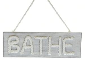 Wooden Bathe Plaque Grey