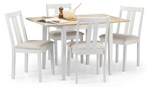 Rufford Square Extendable Dining Table with 4 Coast Chairs Cream